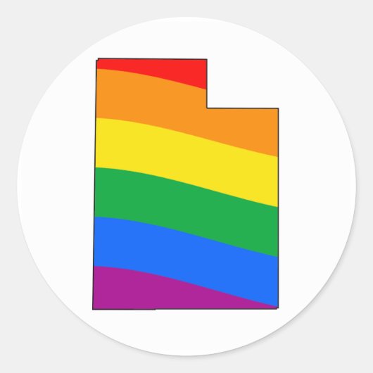 UTAH PRIDE RONDE STICKER (Voorkant)