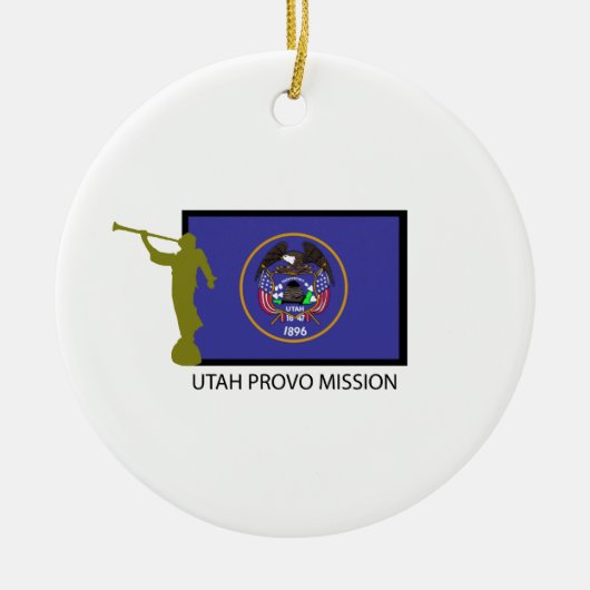 UTAH PROVO MISSIE LDS CTR KERAMISCH ORNAMENT (Voorkant)