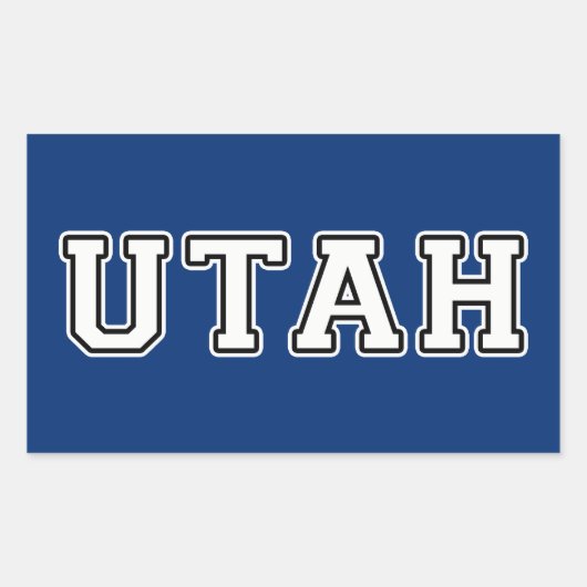 Utah Rechthoekige Sticker (Voorkant)