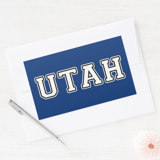 Utah Rechthoekige Sticker (Envelop)