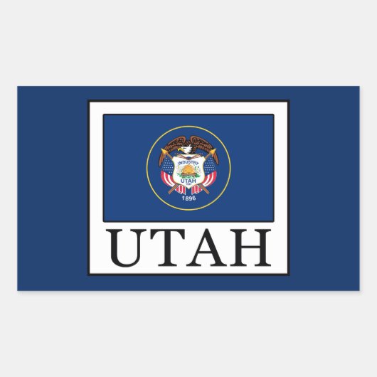Utah Rechthoekige Sticker (Voorkant)