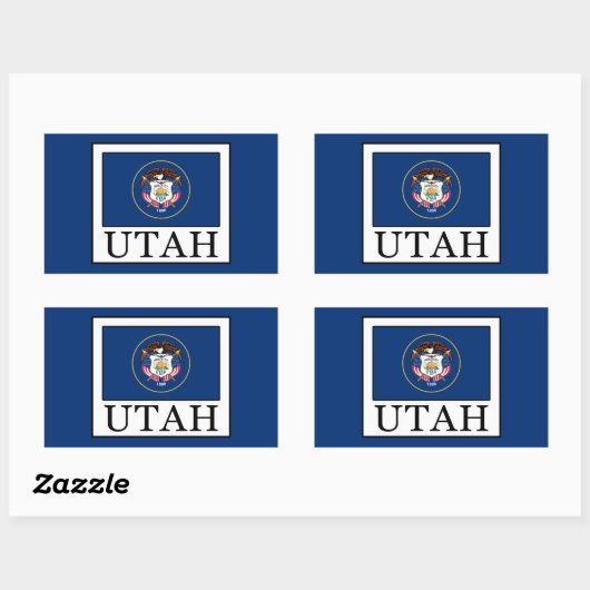 Utah Rechthoekige Sticker (Vel)