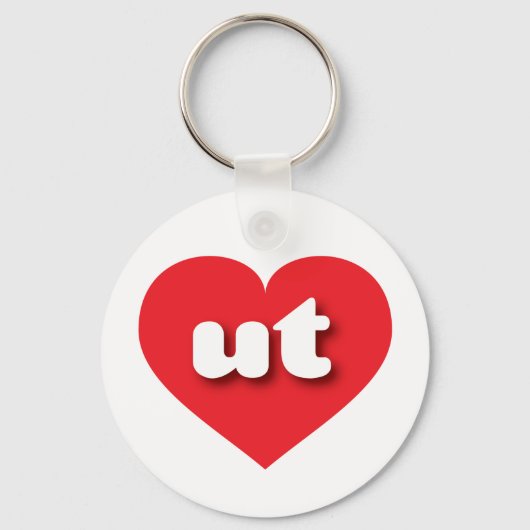 Utah red hart - Ik hou van Sleutelhanger (Voorkant)