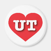 Utah Red Heart - Ik hou van UT Magneet (Voorkant)