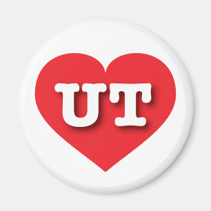 Utah Red Heart - Ik hou van UT Magneet
