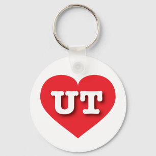 Utah Red Heart - Ik hou van UT Sleutelhanger