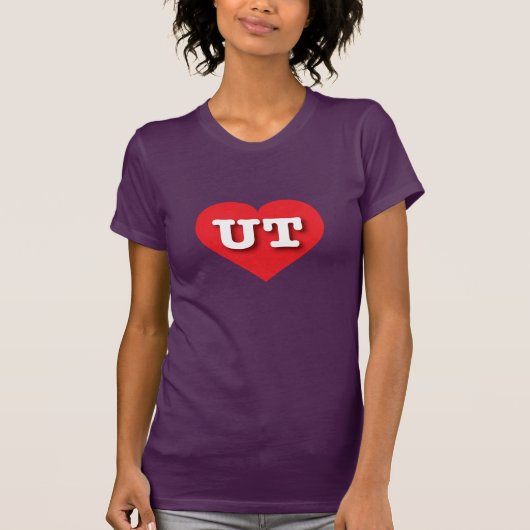 Utah Red Heart - Ik hou van UT T-shirt (Voorkant)