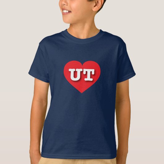 Utah Red Heart - Ik hou van UT T-shirt (Voorkant)