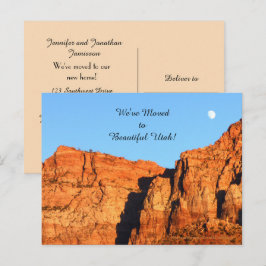 Utah Red Rocks, nieuwe adresaankondiging Aankondigingskaart