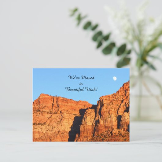 Utah Red Rocks, nieuwe adresaankondiging Aankondigingskaart (Staand voorkant)