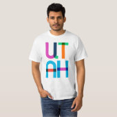 Utah Retro Colorful Pop 80s Art T-shirt (Voorkant volledig)