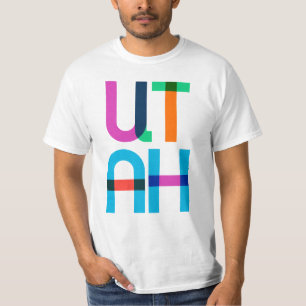 Utah  Retro Colorful Pop 80s Art T-shirt