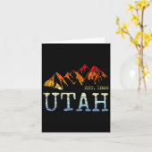 Utah Retro Sunset Mountain Home Est 1896 C Kaart (Gele Bloem)