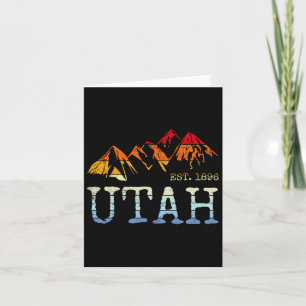 Utah Retro Sunset Mountain Home Est 1896 C Kaart