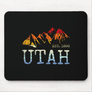 Utah Retro Sunset Mountain Home Est 1896 C Muismat