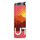 Utah Retro Vintage Woestijn Zonsondergang  Thermosbeker (Gedraaid links)