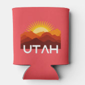 Utah Retro  woestijnzonsondergang Blikjeskoeler (Achterkant)