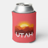 Utah Retro  woestijnzonsondergang Blikjeskoeler (Blikje Achterkant)