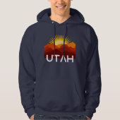 Utah Retro woestijnzonsondergang Hoodie (Voorkant)