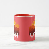 Utah Retro  woestijnzonsondergang Mok (Midden)