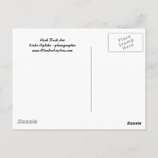 Utah Rock Art Briefkaart (Achterkant)