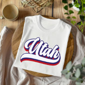 Utah Rood Wit en Blauw  Script T-shirt