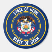 Utah Round Emblem Magneet (Voorkant)