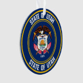 Utah Round Emblem Ornament (voorkant)