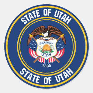 Utah Round Emblem Ronde Sticker