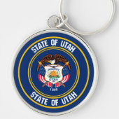Utah Round Emblem Sleutelhanger (Voorkant)