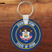 Utah Round Emblem Sleutelhanger (Voorkant)
