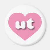 Utah roze hart - Ik hou van Magneet (Voorkant)
