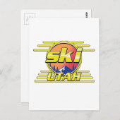 Utah Ski logo uit 1980 Briefkaart (Voorkant / Achterkant)