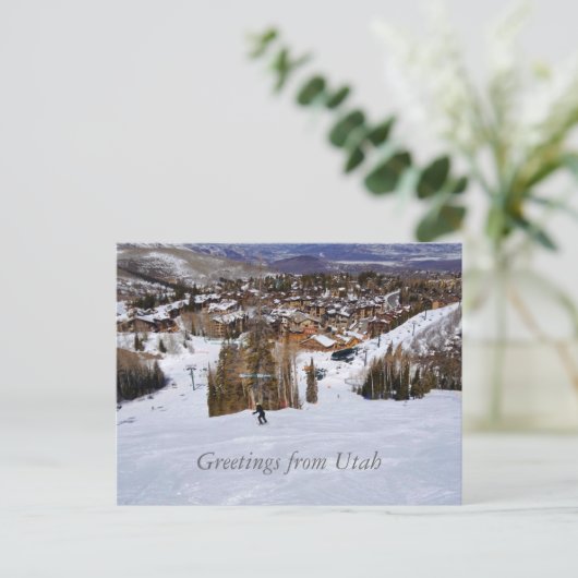 Utah Skiing Briefkaart (Staand voorkant)