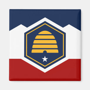 Utah staat nieuwe vlag symbool USA Amerika Magneet