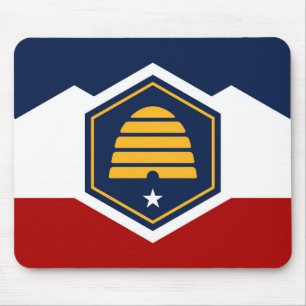 Utah staat nieuwe vlag symbool USA Amerika Muismat