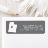 UTAH-staat | Terugkeeradreslabel verplaatsen Etiket (Insitu)