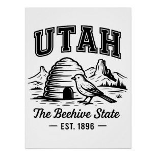 Utah staat voor Beehive Perfect Poster
