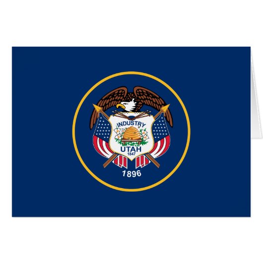 Utah Staatsvlag (Voorkant Horizontaal)