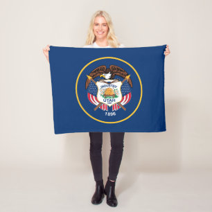 Utah Staatsvlag Fleece Deken