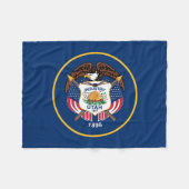 Utah Staatsvlag Fleece Deken (Voorkant (Horizontaal))