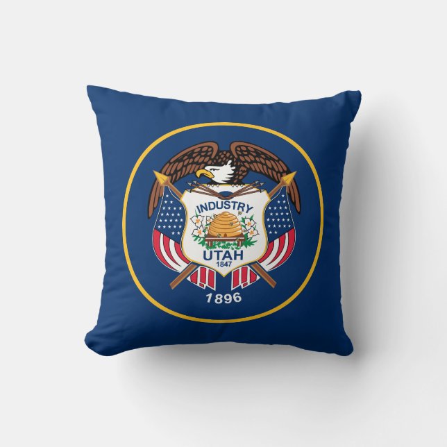 Utah Staatsvlag Kussen (Voorkant)