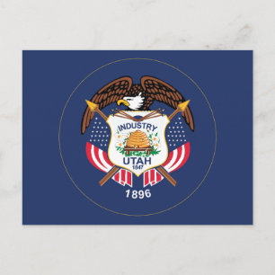 Utah Staatsvlag Moderne Bijenkorf Ster Land van Zi Briefkaart
