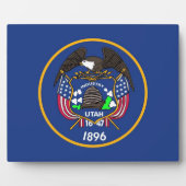 Utah Staatsvlag Plaquette Fotoplaat (Voorkant)
