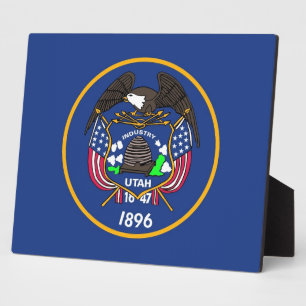 Utah Staatsvlag Plaquette Fotoplaat