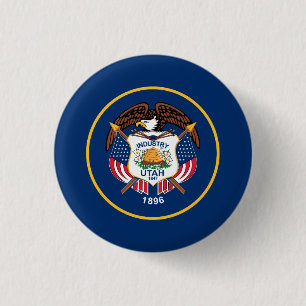 Utah Staatsvlag Ronde Button 3,2 Cm