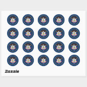Utah Staatsvlag Ronde Sticker (Vel)