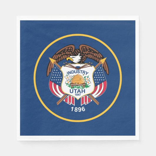 Utah Staatsvlag Servet (Voorkant)