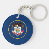 Utah Staatsvlag Sleutelhanger (Achterkant)