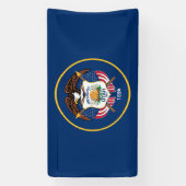 Utah Staatsvlag Spandoek (Verticaal)